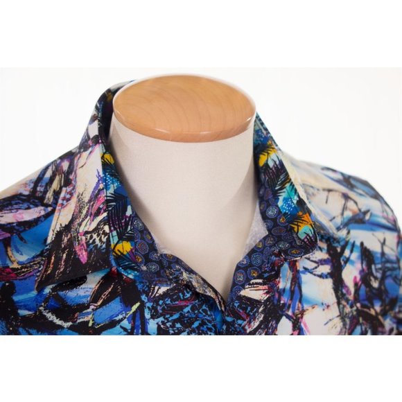 ROBERT GRAHAM New Point Break Short Sleeve In Mult - Picture 3 of 10